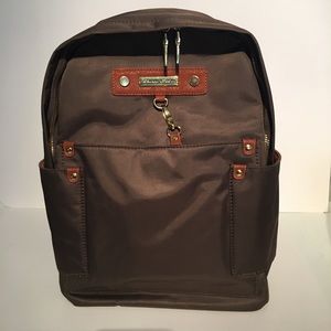 Olive Green and Brown Bookbag